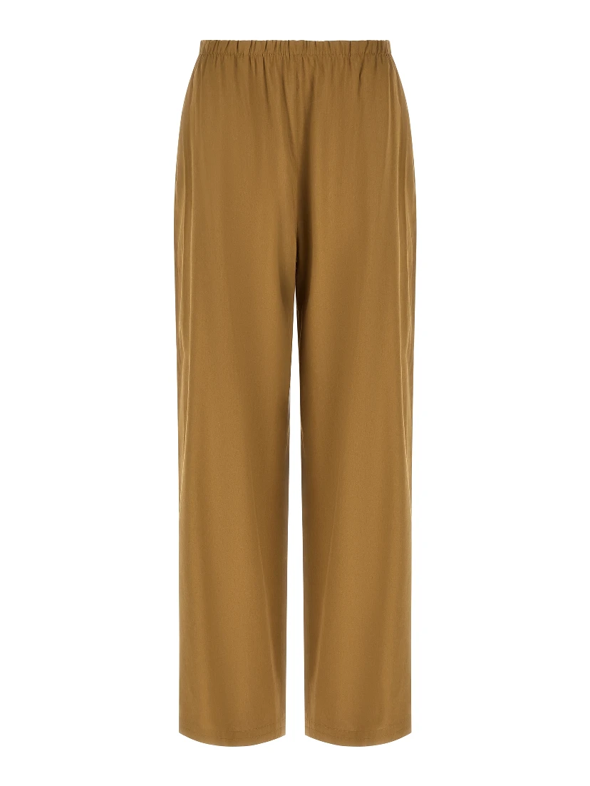 Beige Linen Casual Pants