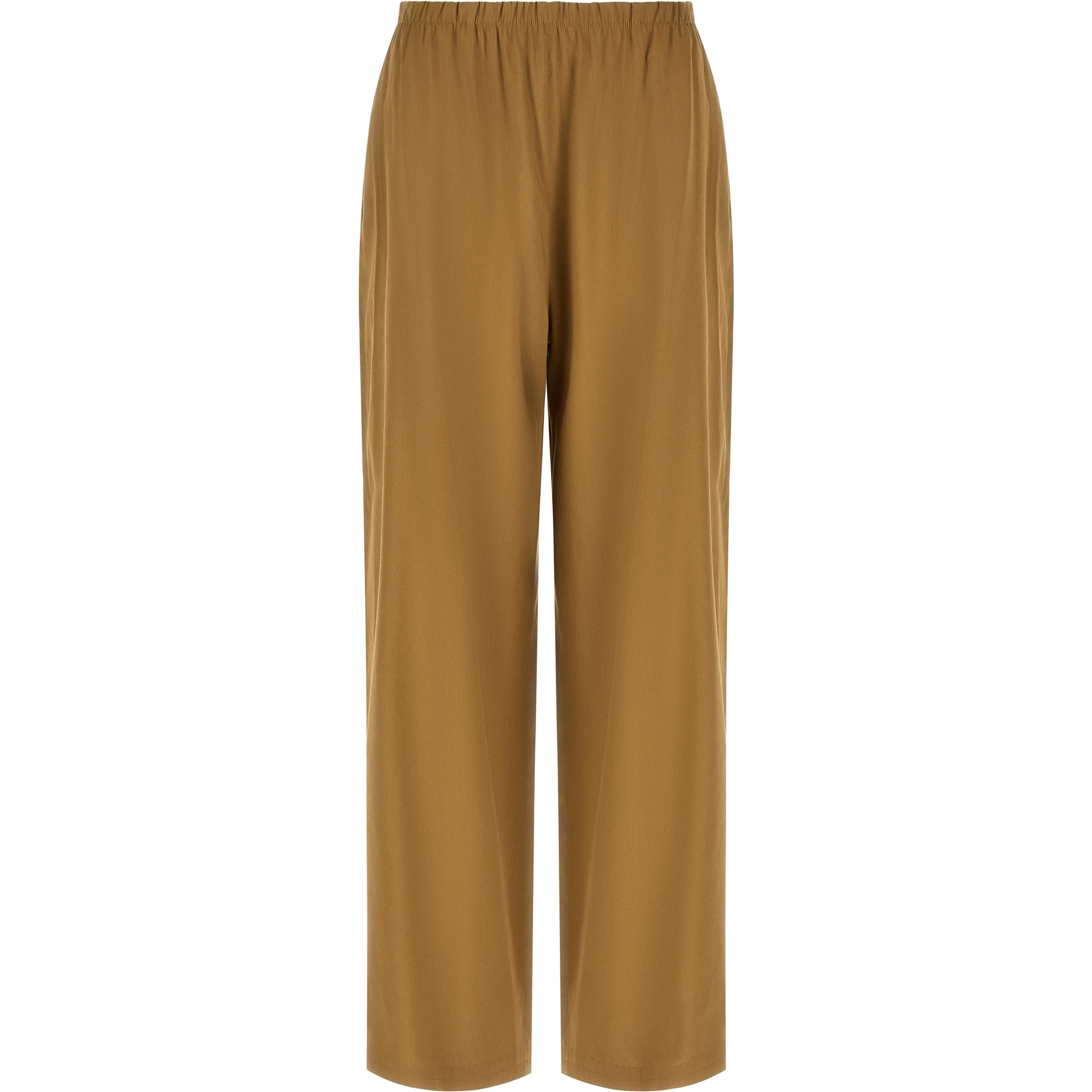 Beige Linen Casual Pants