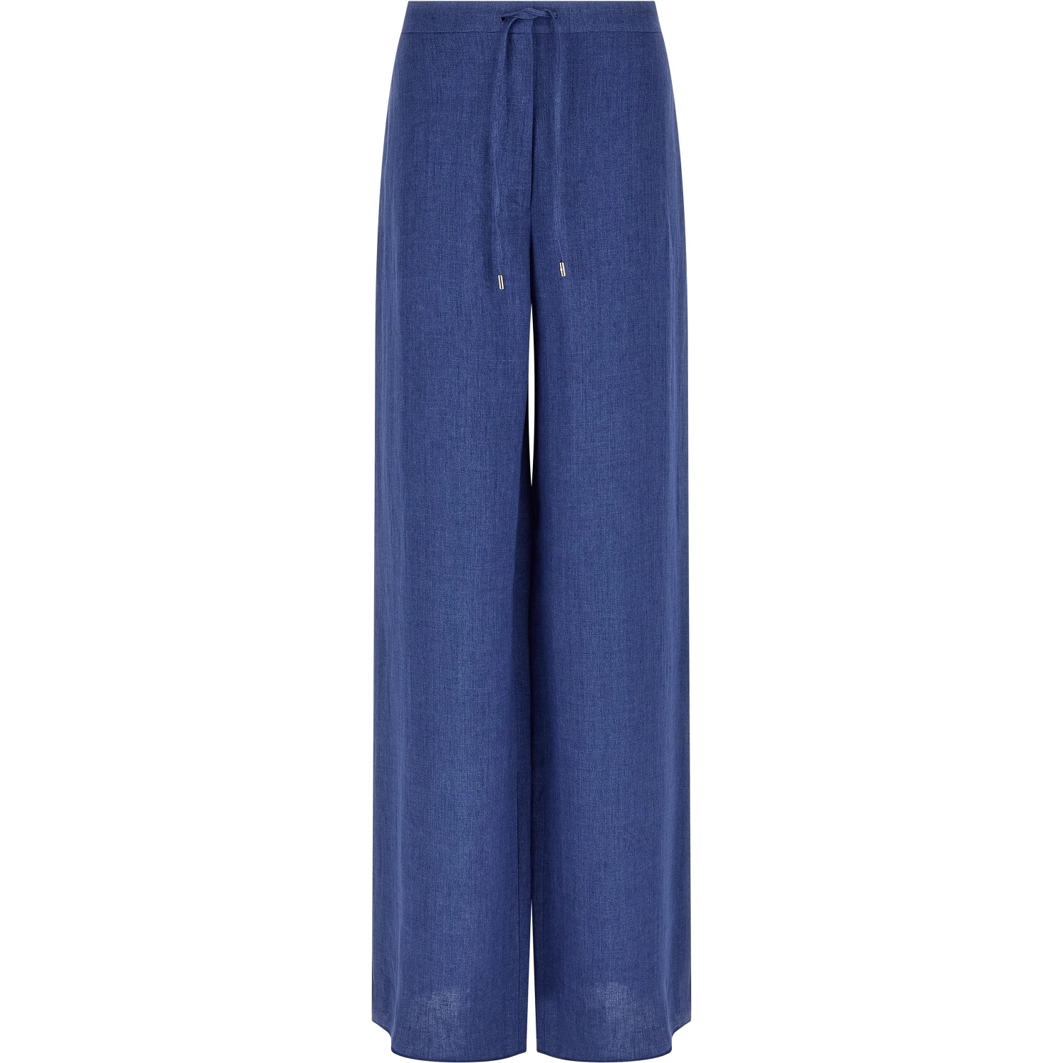 Blue Linen Casual Pants