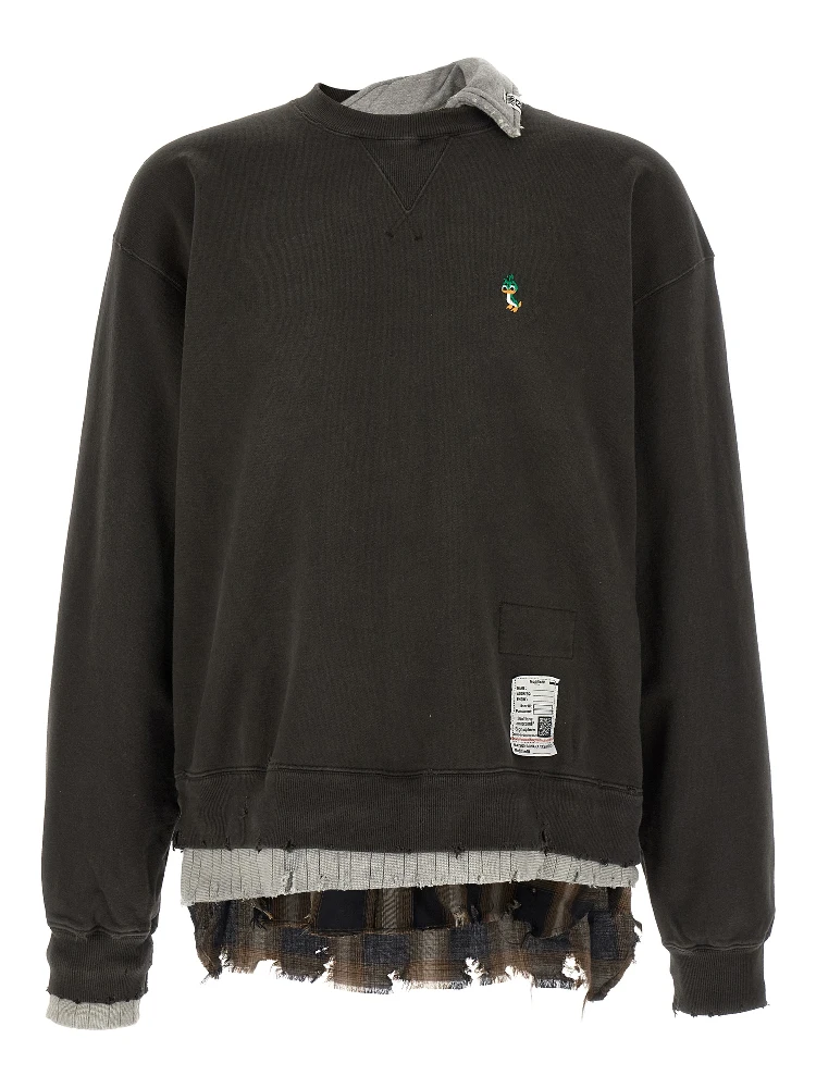 Black Cotton Sweatshirt