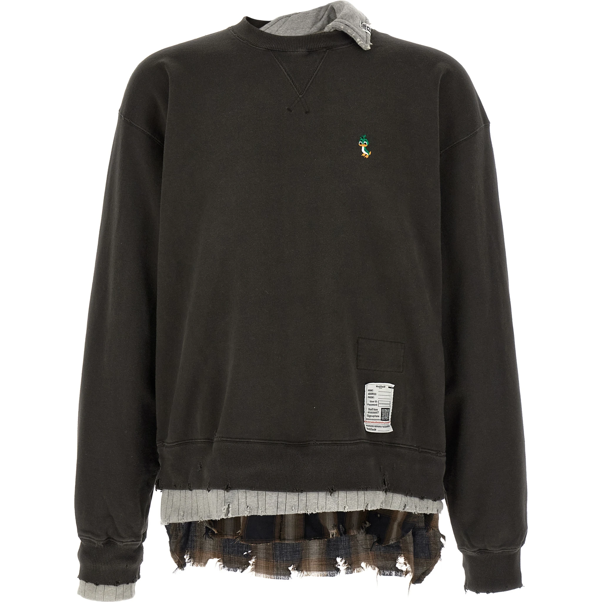 Black Cotton Sweatshirt