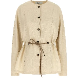 Beige Linen Blazer