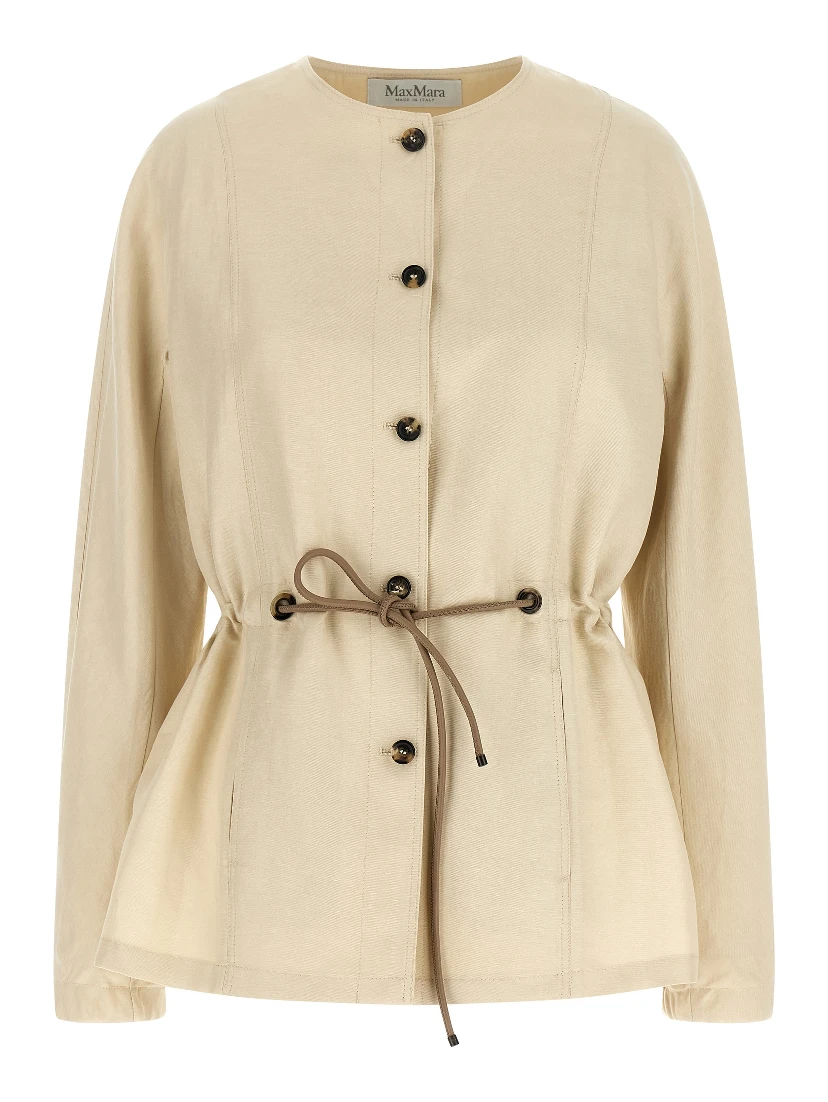 Beige Linen Blazer