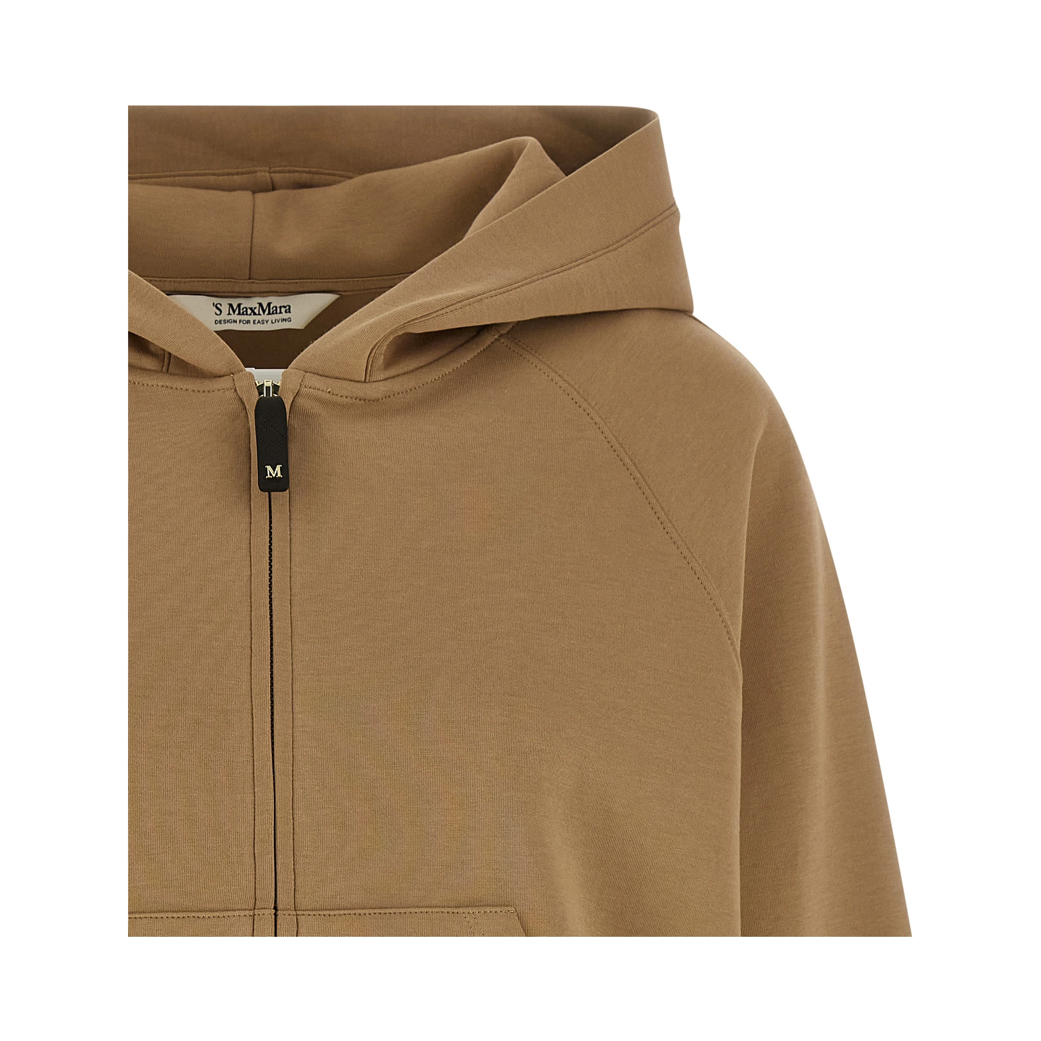 Beige Cotton Hoodie