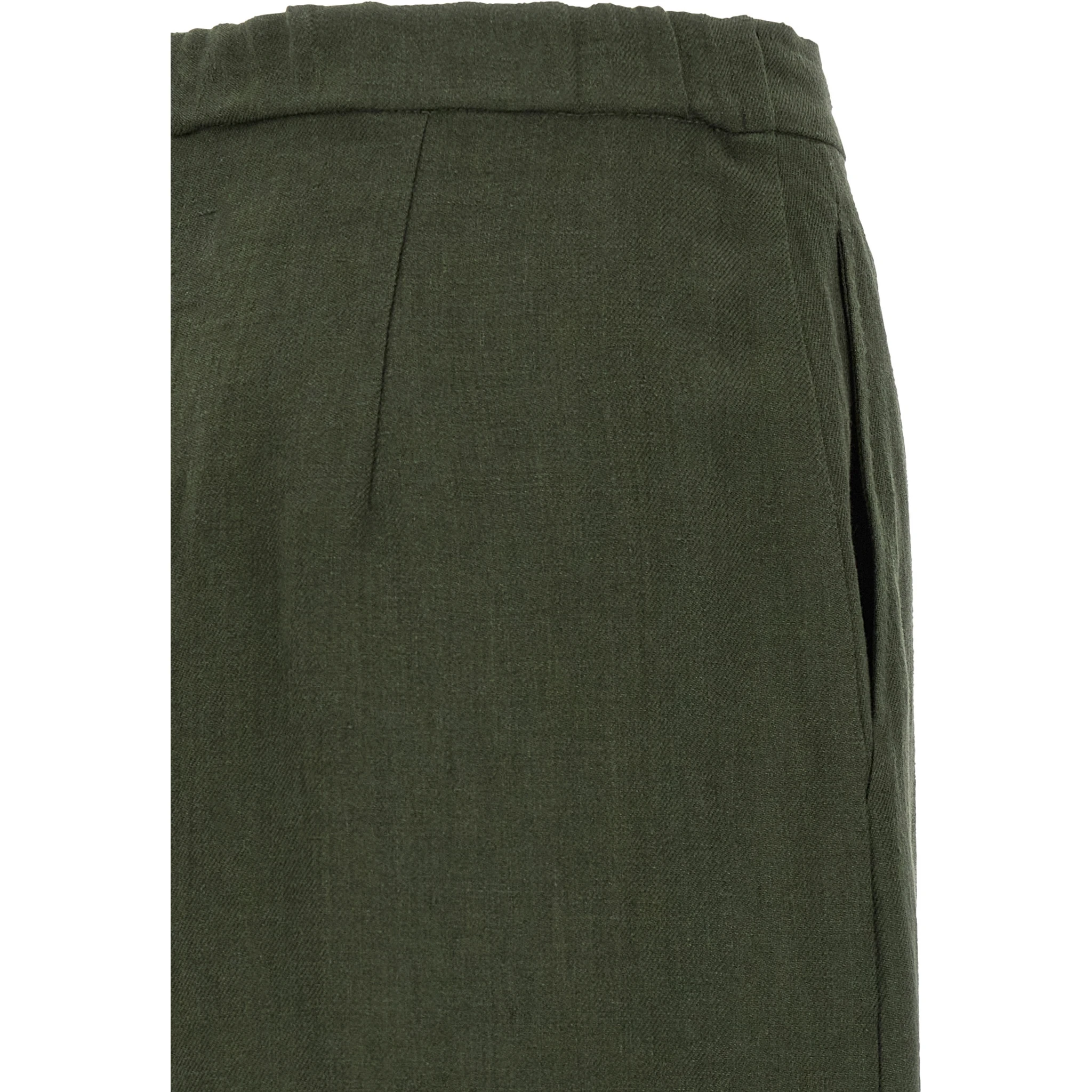 Bicolor Linen Casual Pants