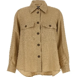 Beige Linen Blouse