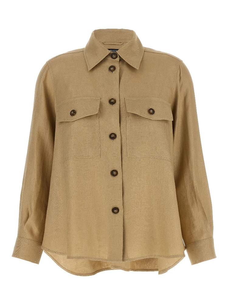 Beige Linen Blouse