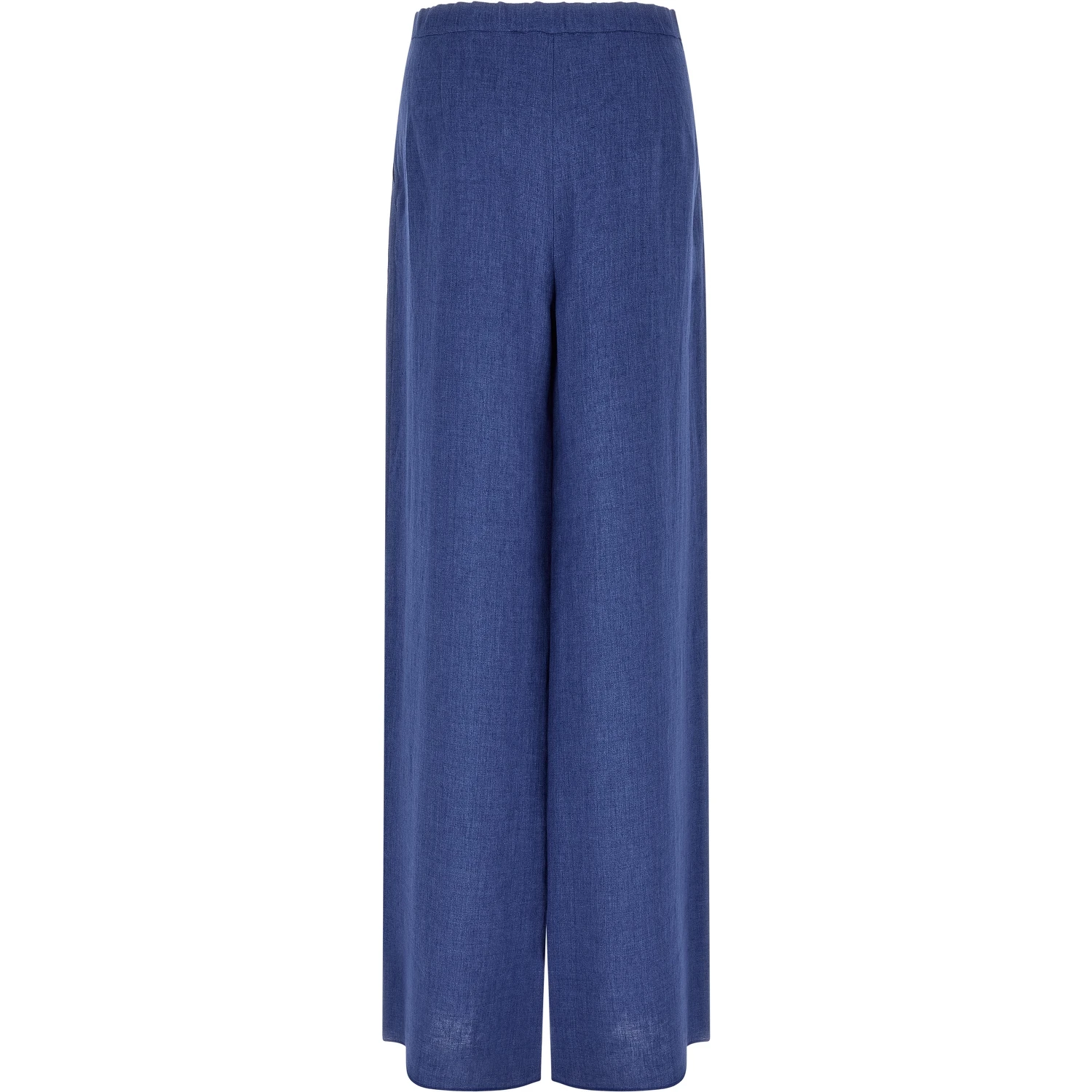 Blue Linen Casual Pants