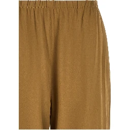 Beige Linen Casual Pants