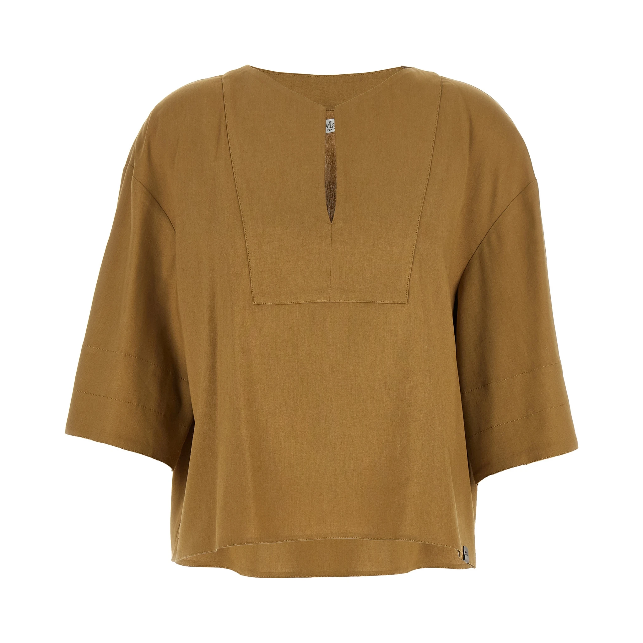 Beige Linen Blouse