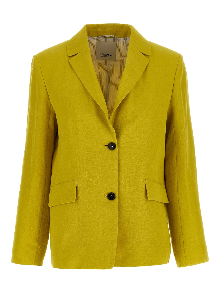 Bicolor Linen Blazer