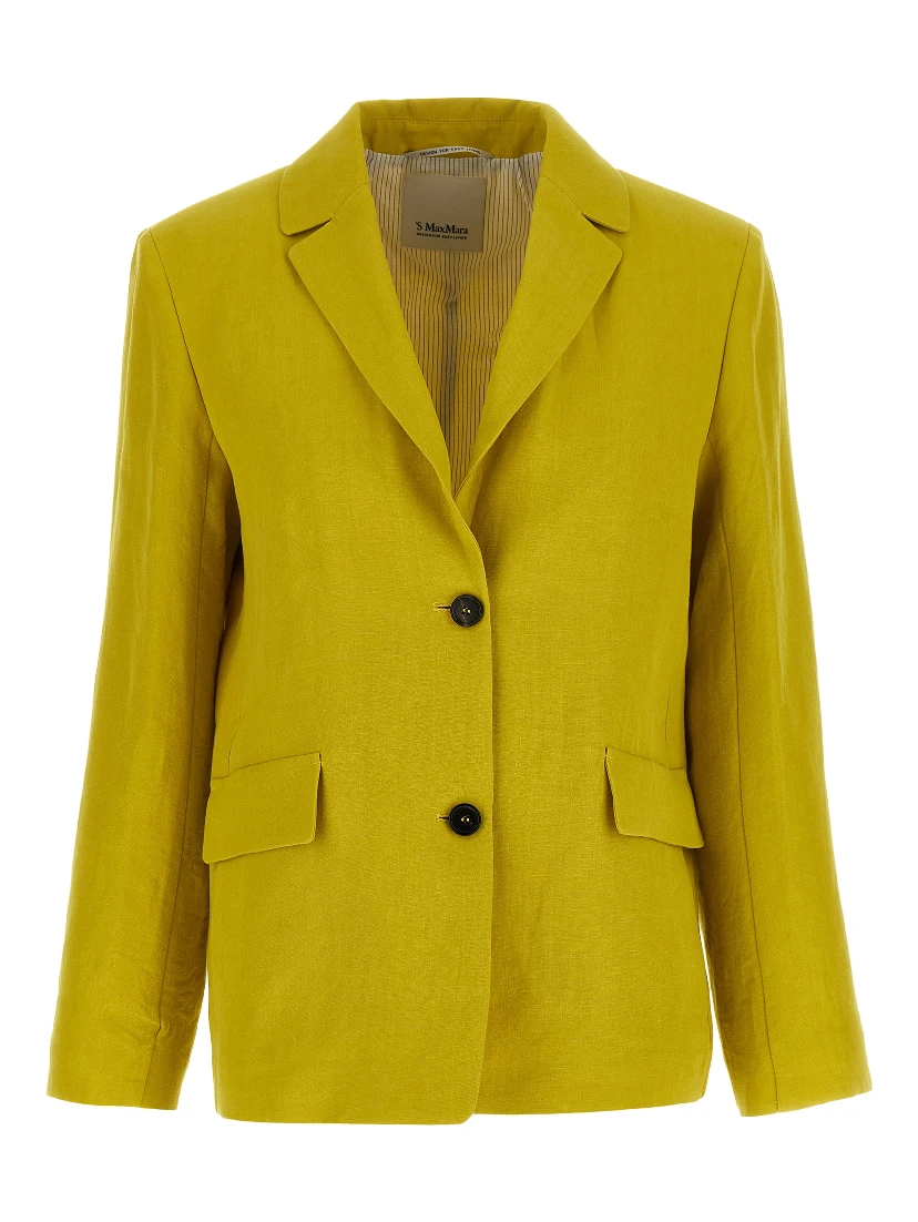Bicolor Linen Blazer