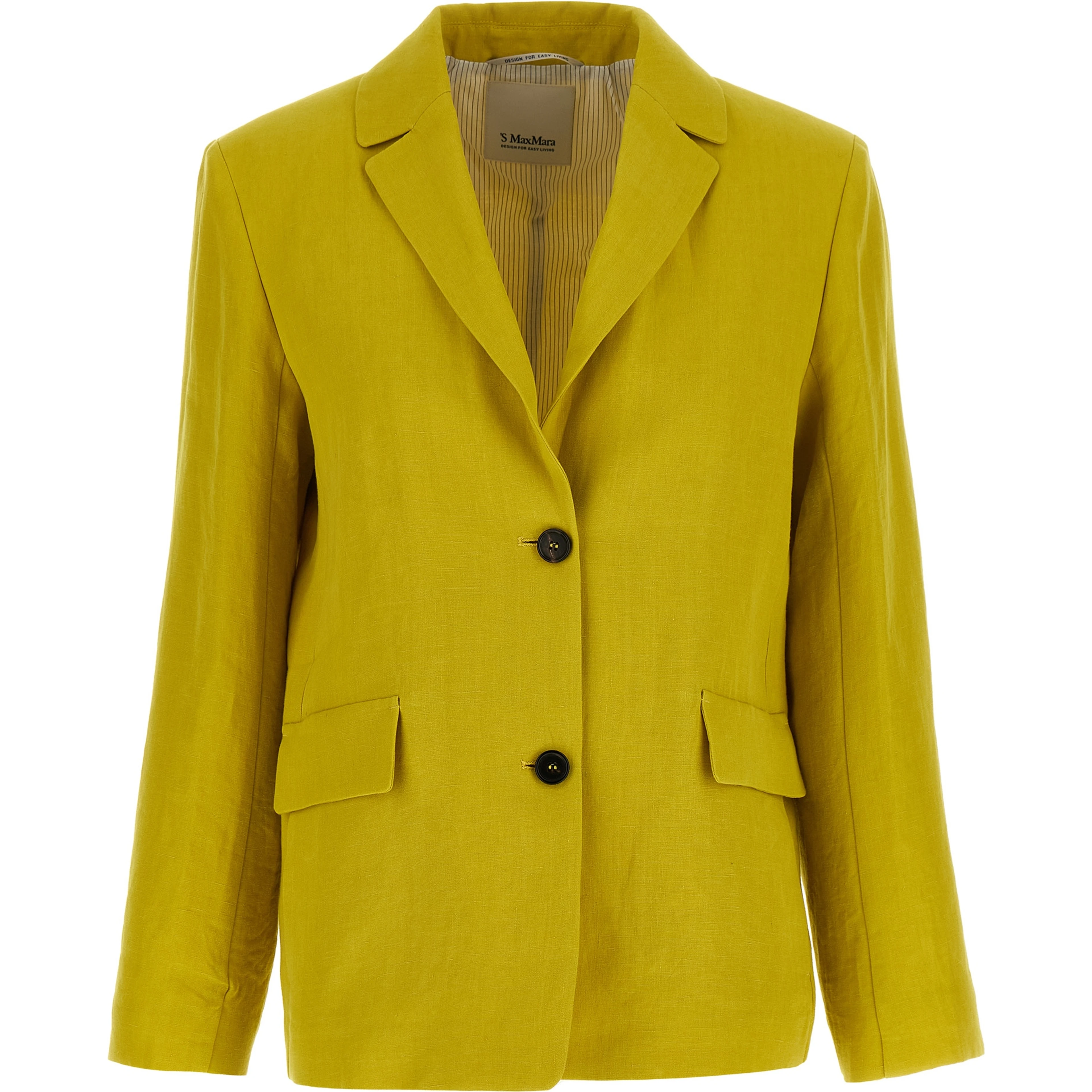 Bicolor Linen Blazer