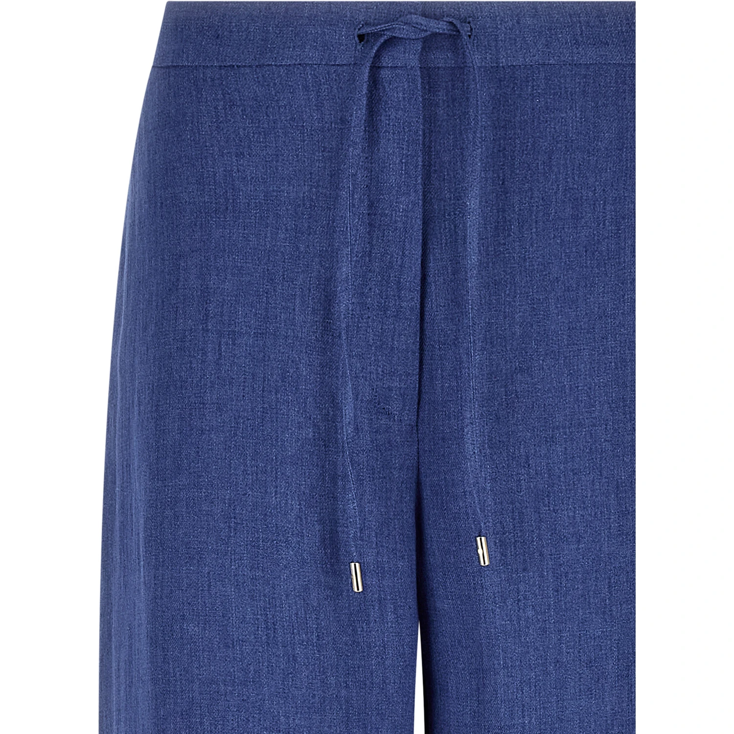 Blue Linen Casual Pants