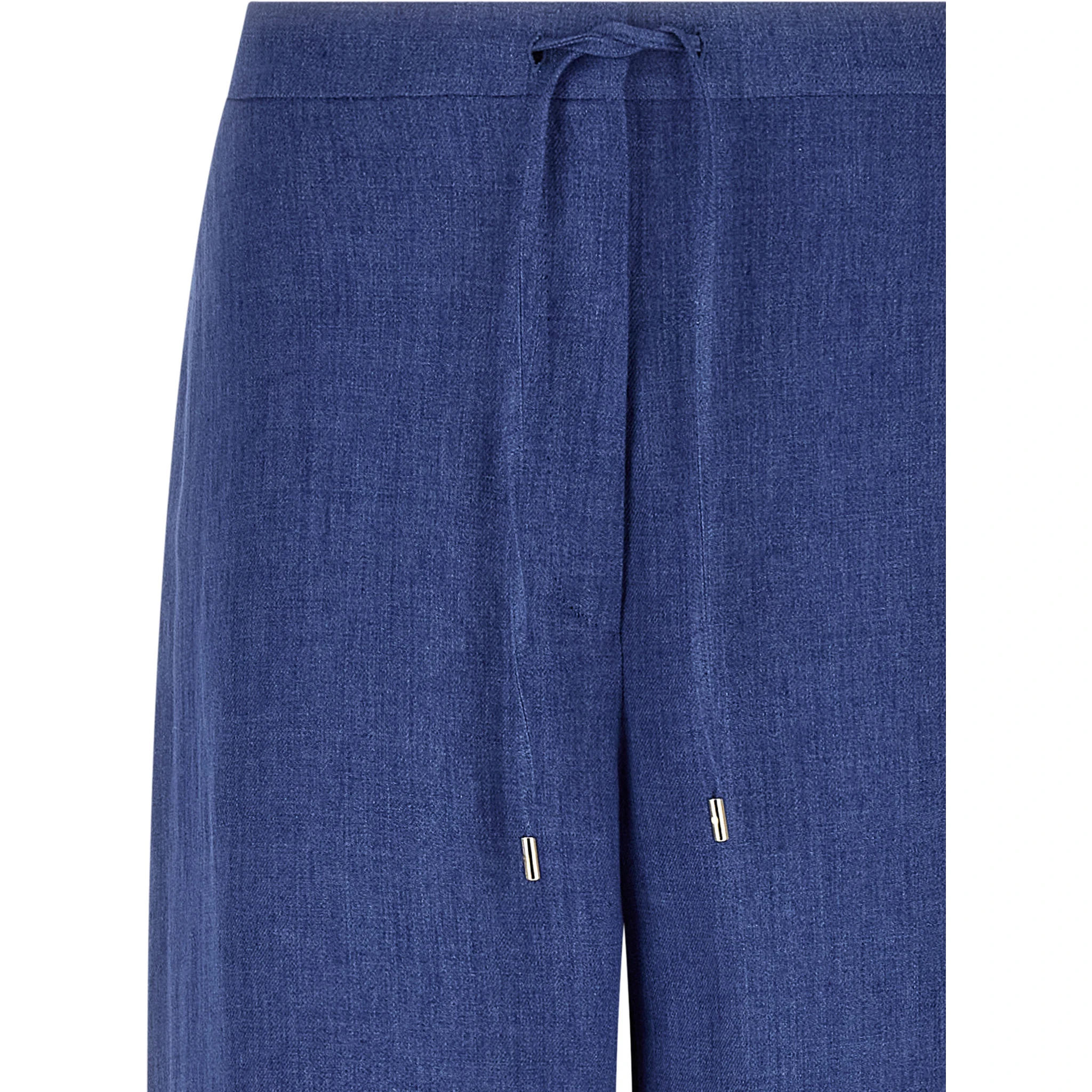 Blue Linen Casual Pants