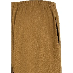 Beige Linen Casual Pants