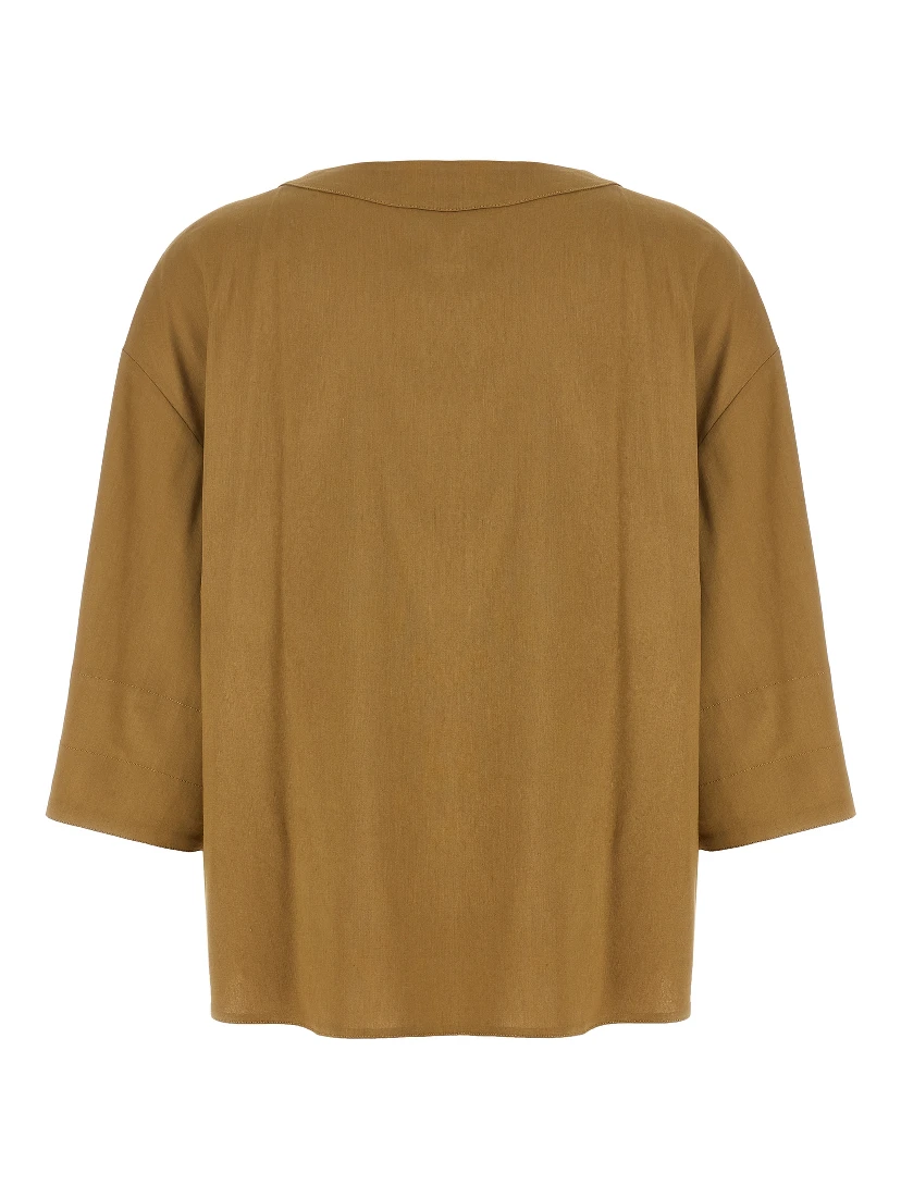 Beige Linen Blouse