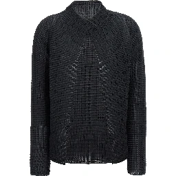 Black Polyester Cardigan