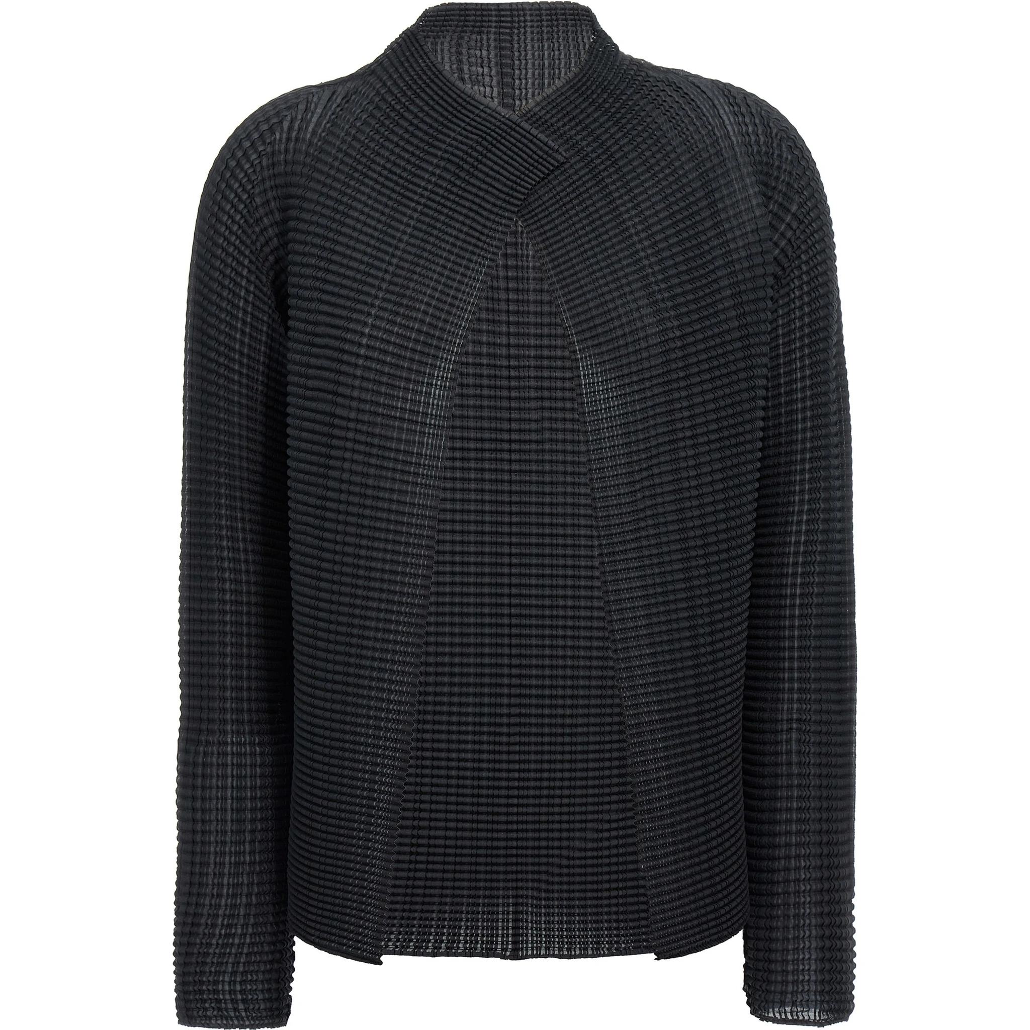 Black Polyester Cardigan
