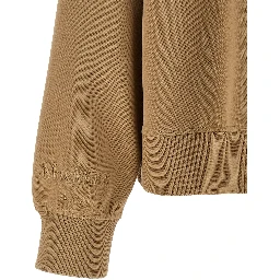 Beige Cotton Hoodie