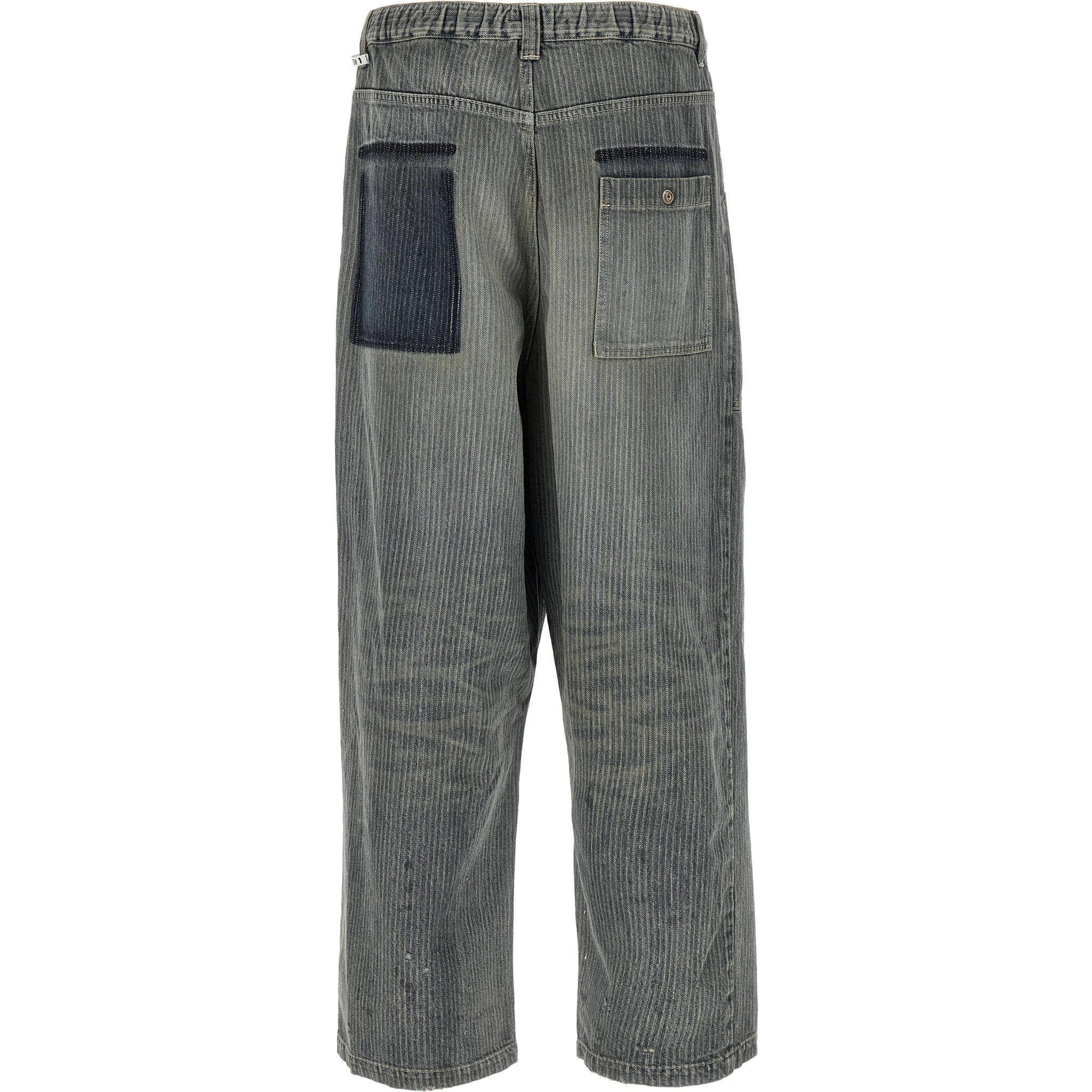 Blue Cotton Tapered Jeans