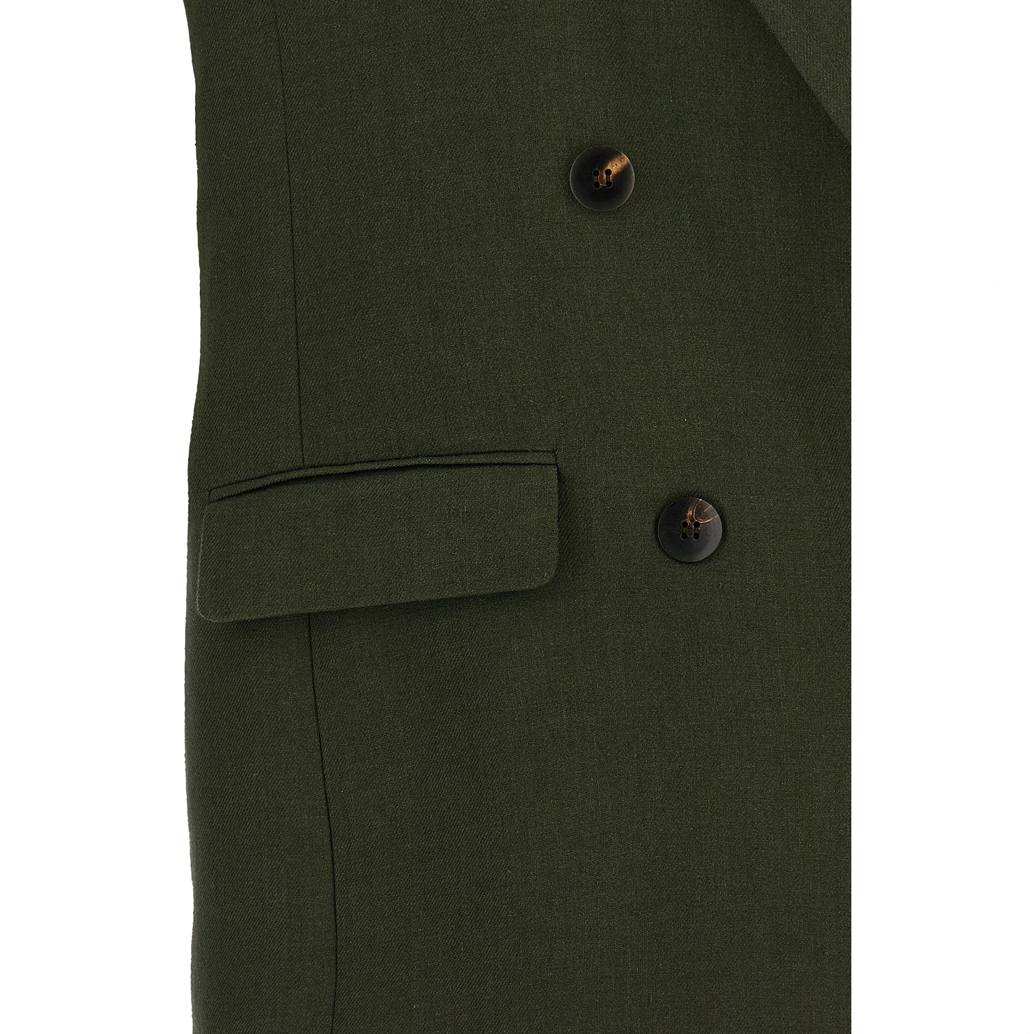 Bicolor Linen Sleeveless Jacket
