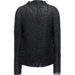 Black Polyester Cardigan