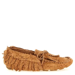Brown Calfskin Slip-On Loafers