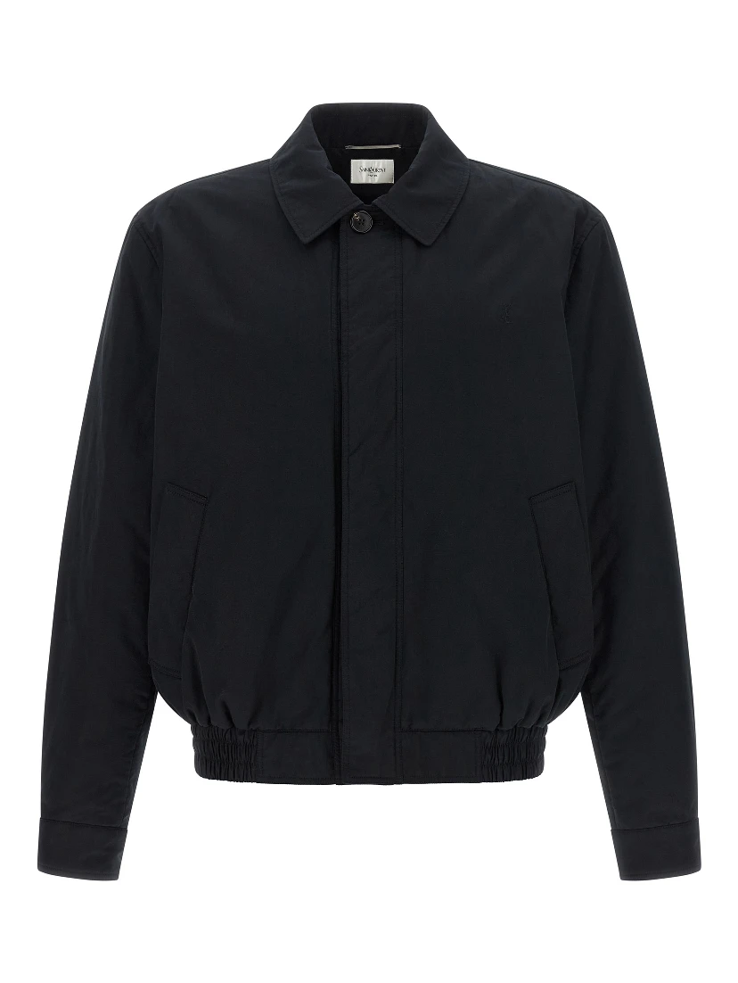 Black Cotton Shell Jacket