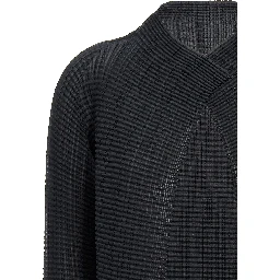 Black Polyester Cardigan