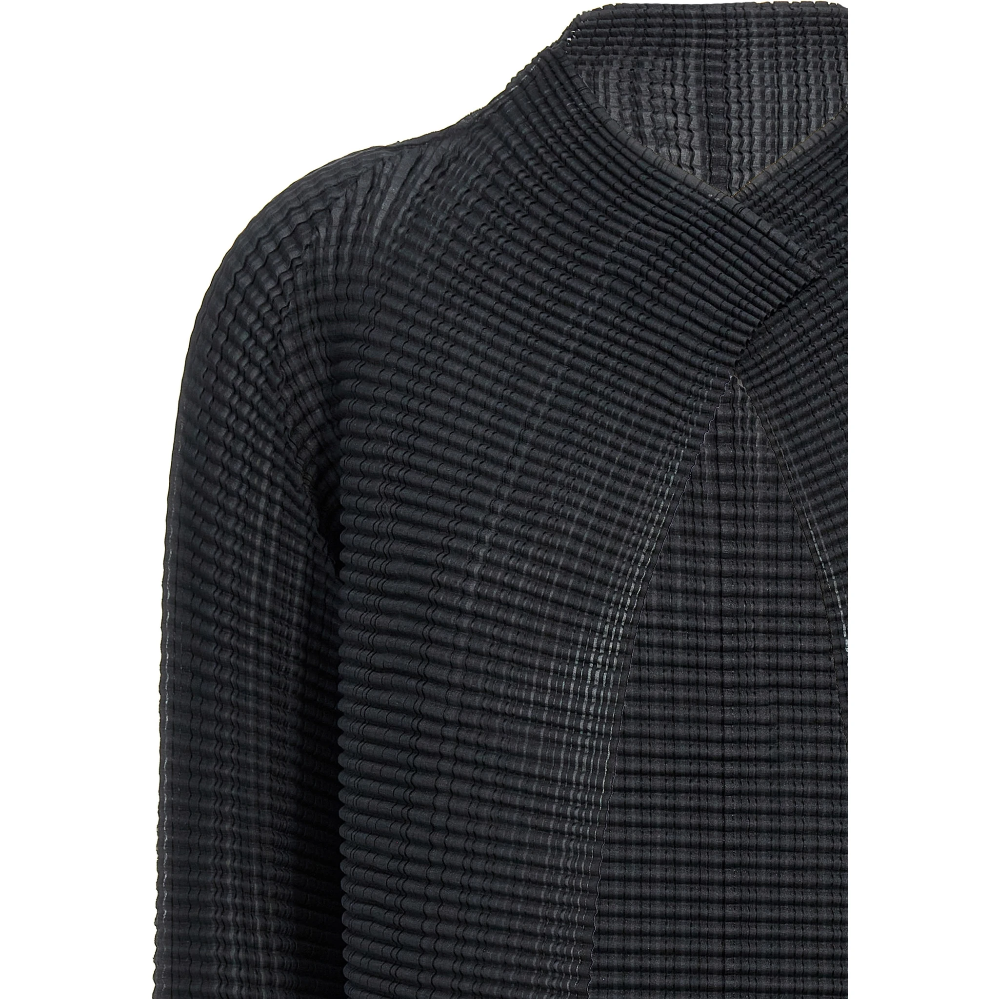 Black Polyester Cardigan
