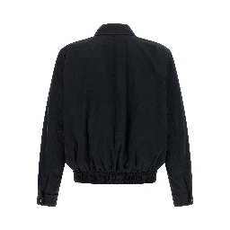 Black Cotton Shell Jacket
