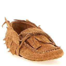 Brown Calfskin Slip-On Loafers