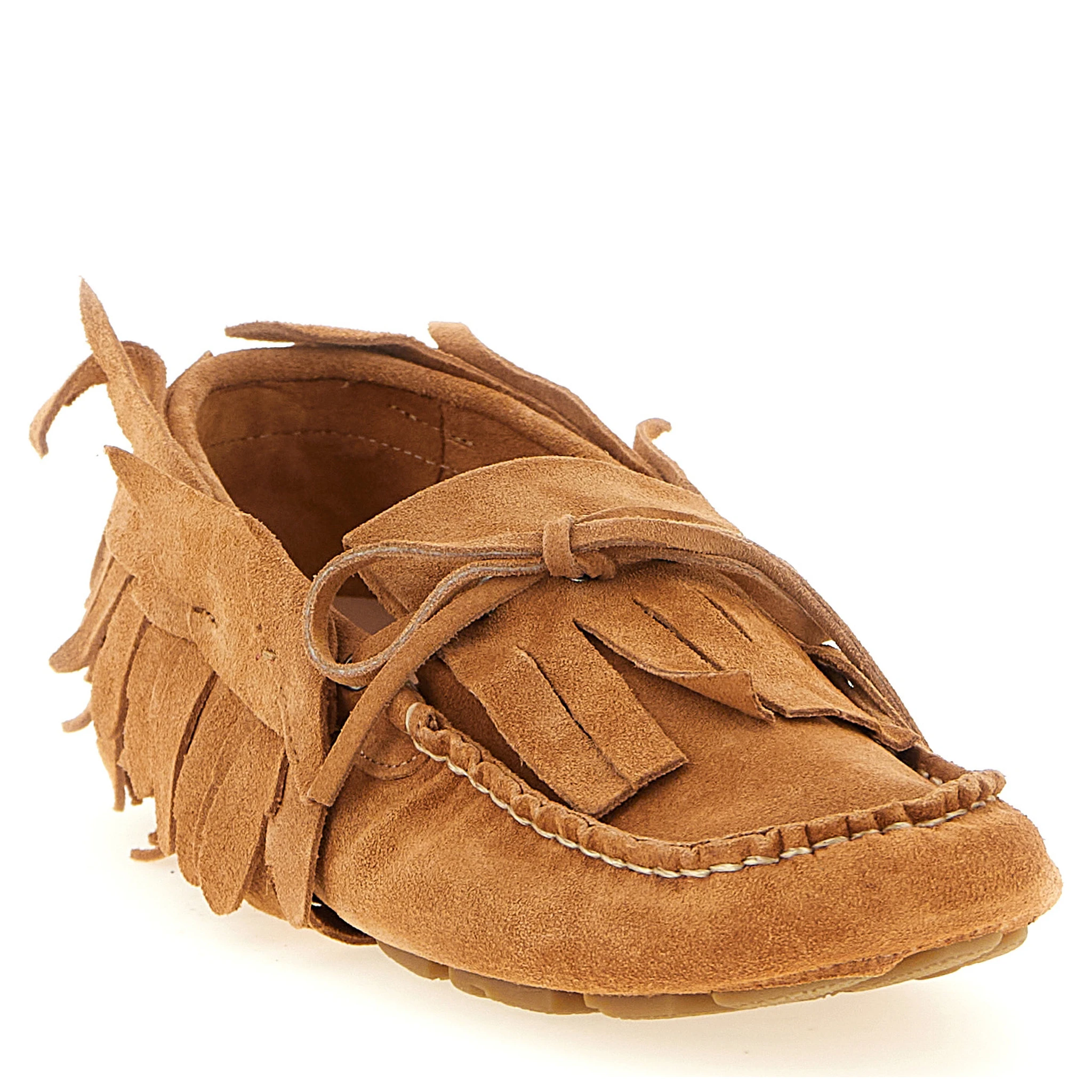Brown Calfskin Slip-On Loafers