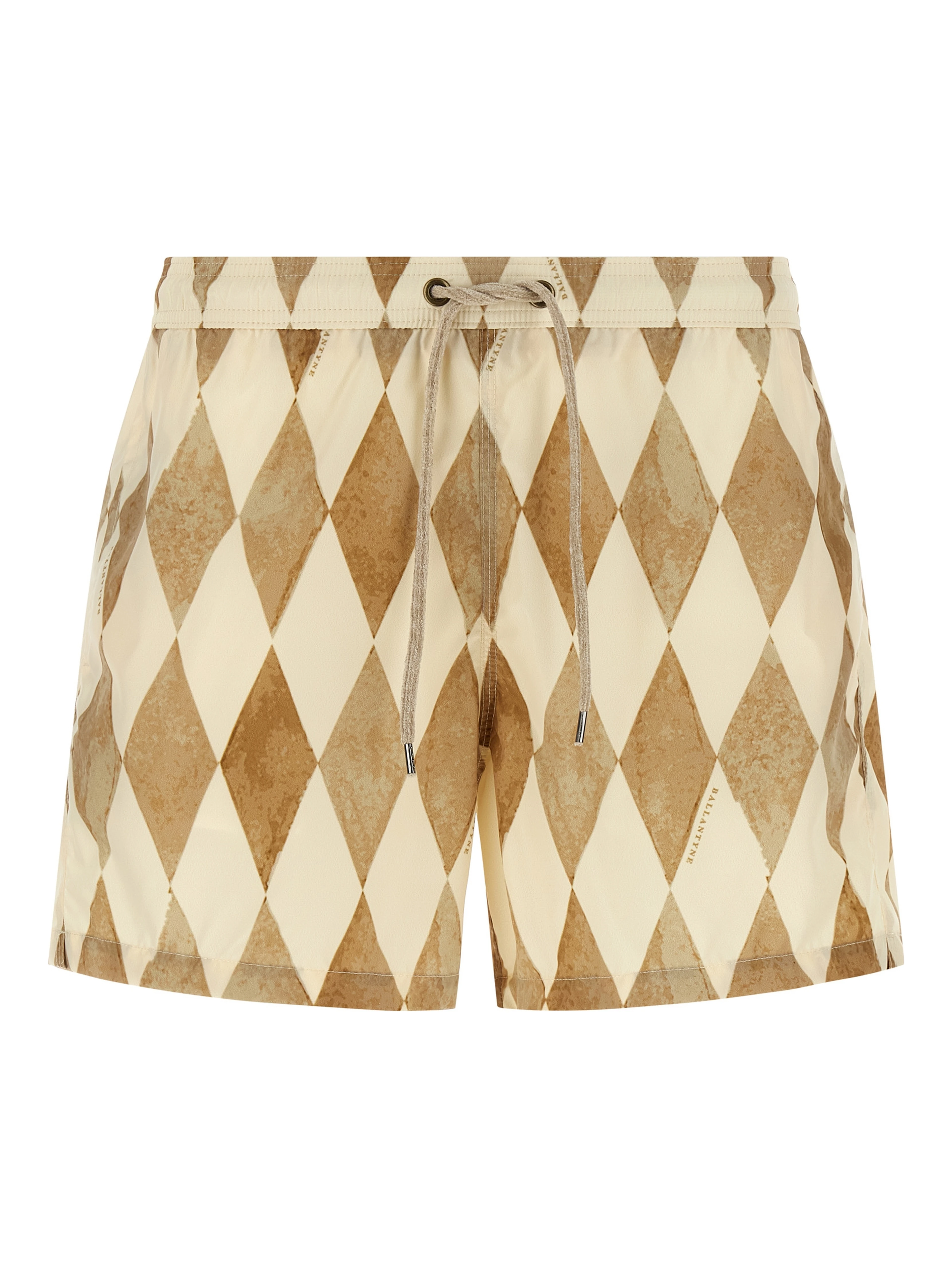Beige Polyester Swim Shorts