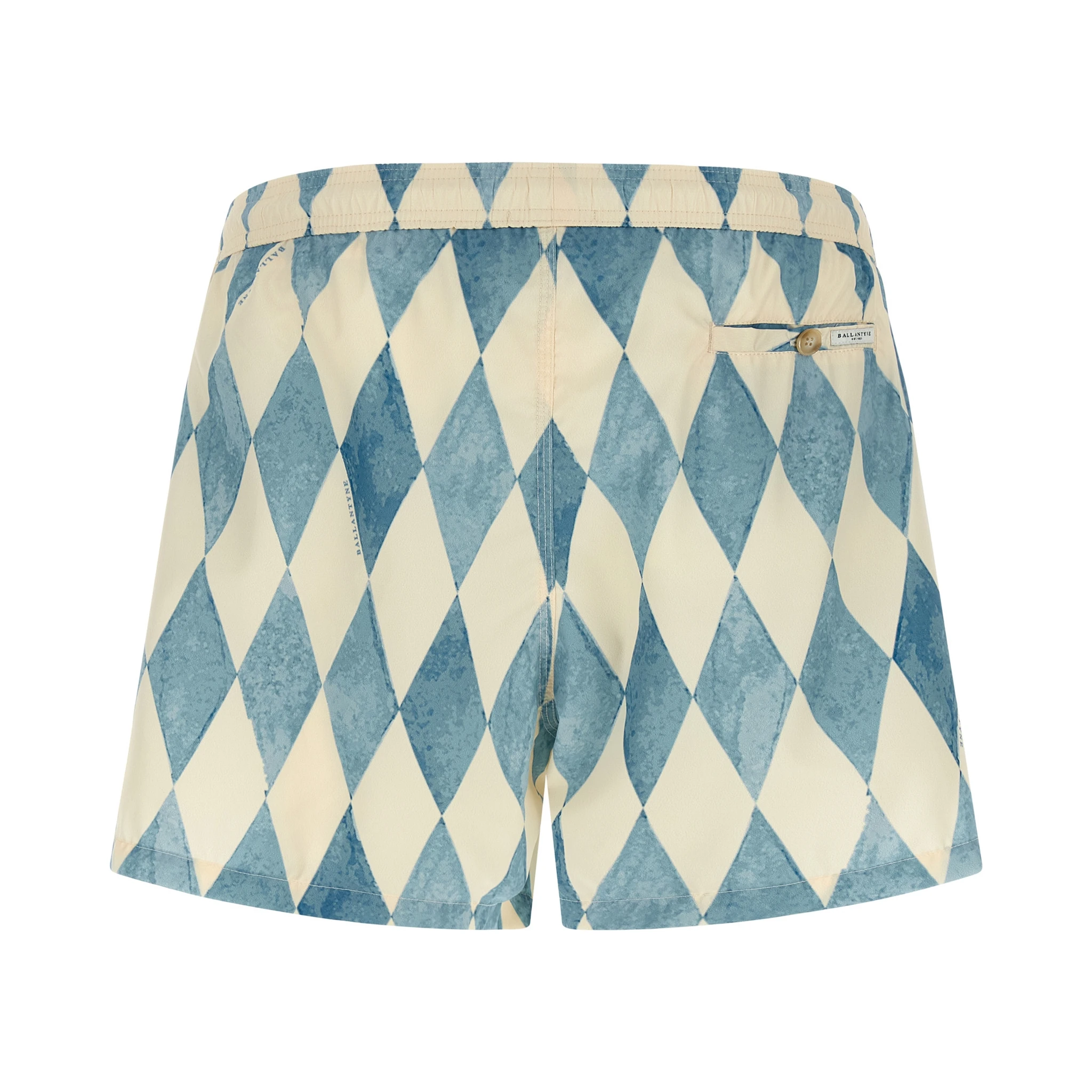 Blue Polyester Swim Shorts