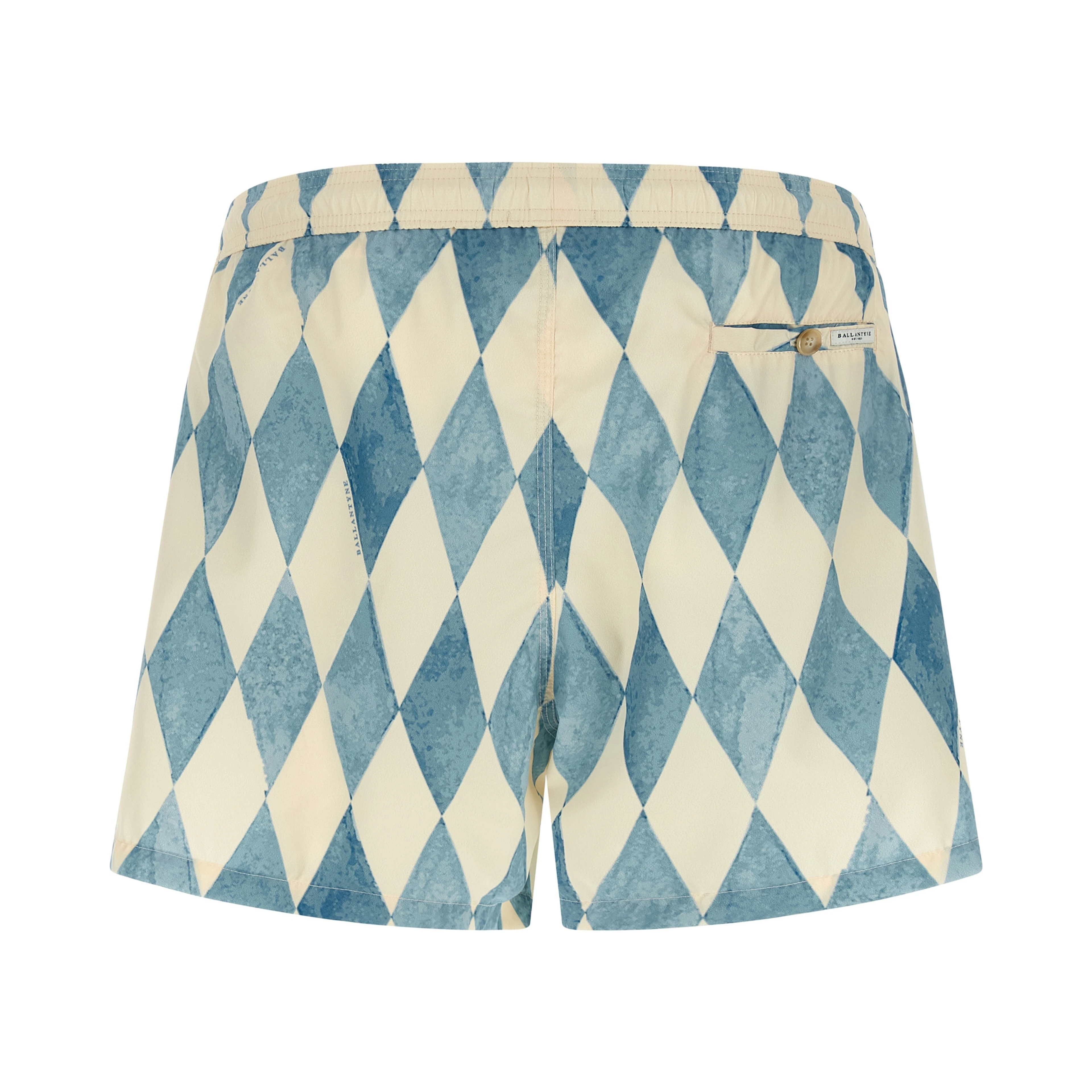 Blue Polyester Swim Shorts