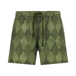 Bicolor Polyester Swim Shorts