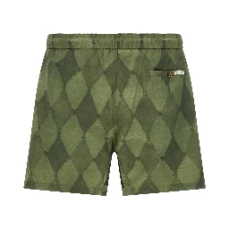Bicolor Polyester Swim Shorts