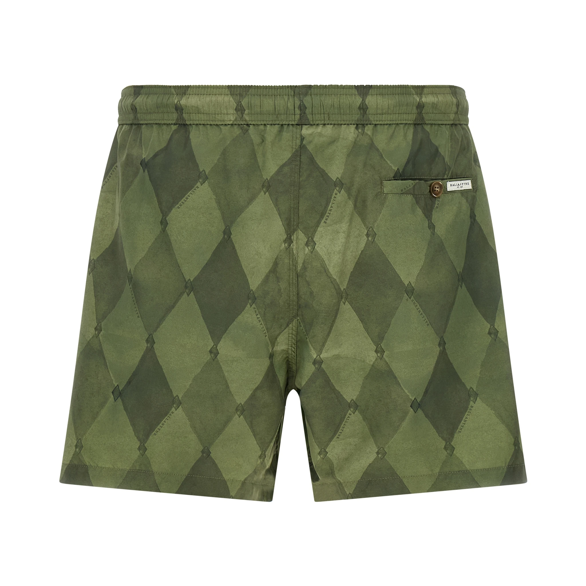 Bicolor Polyester Swim Shorts