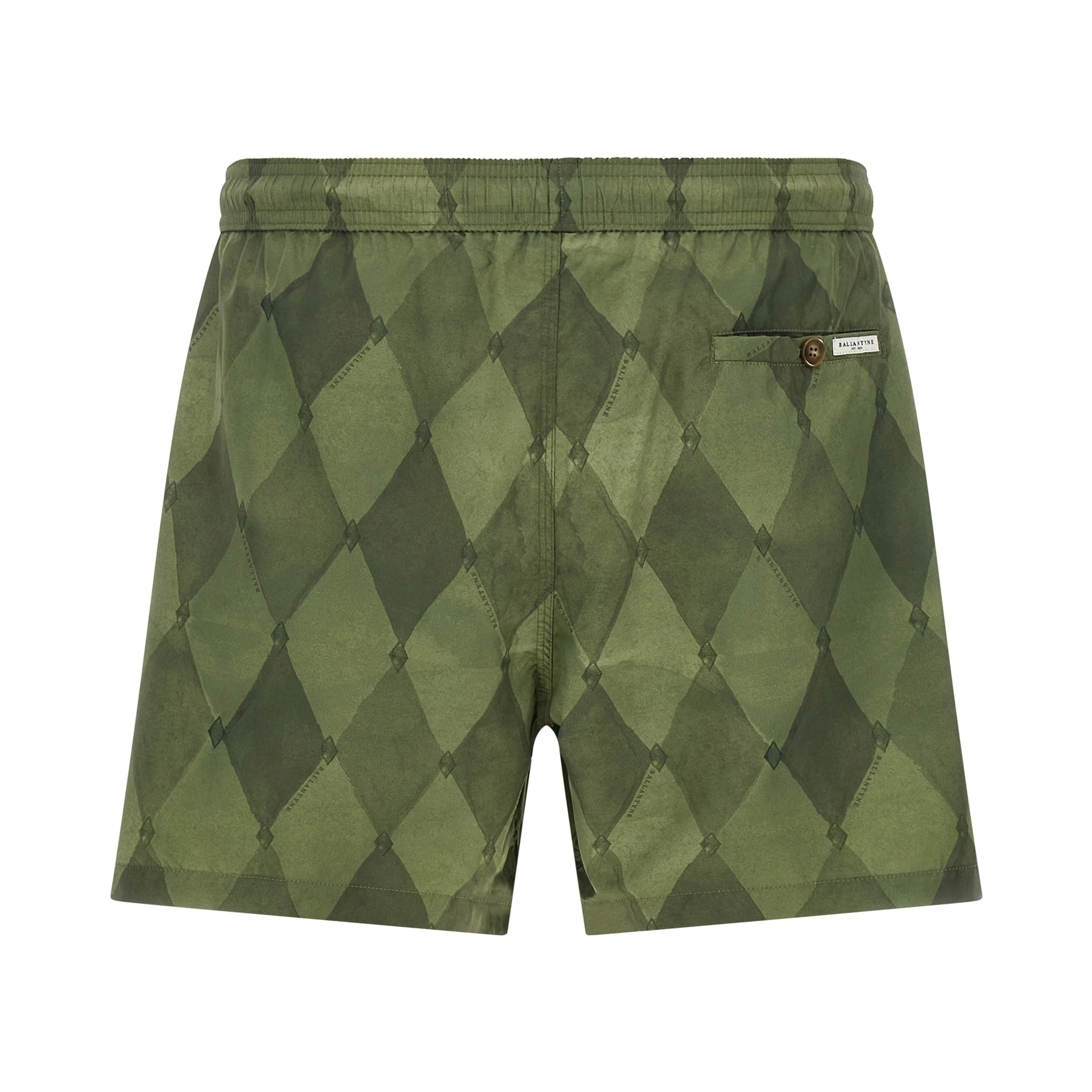 Bicolor Polyester Swim Shorts