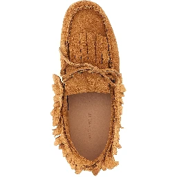 Brown Calfskin Slip-On Loafers