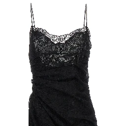 Black Polyester Long Dress