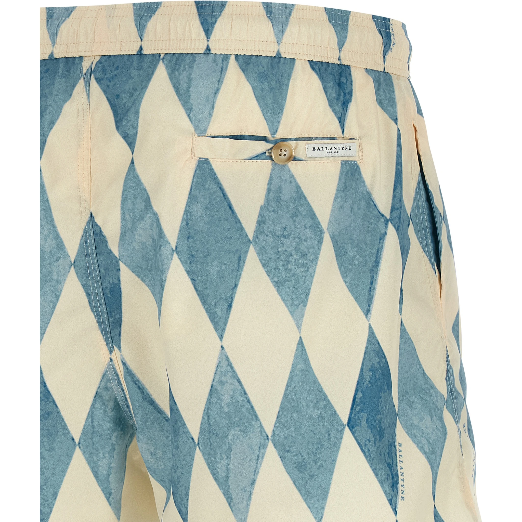 Blue Polyester Swim Shorts