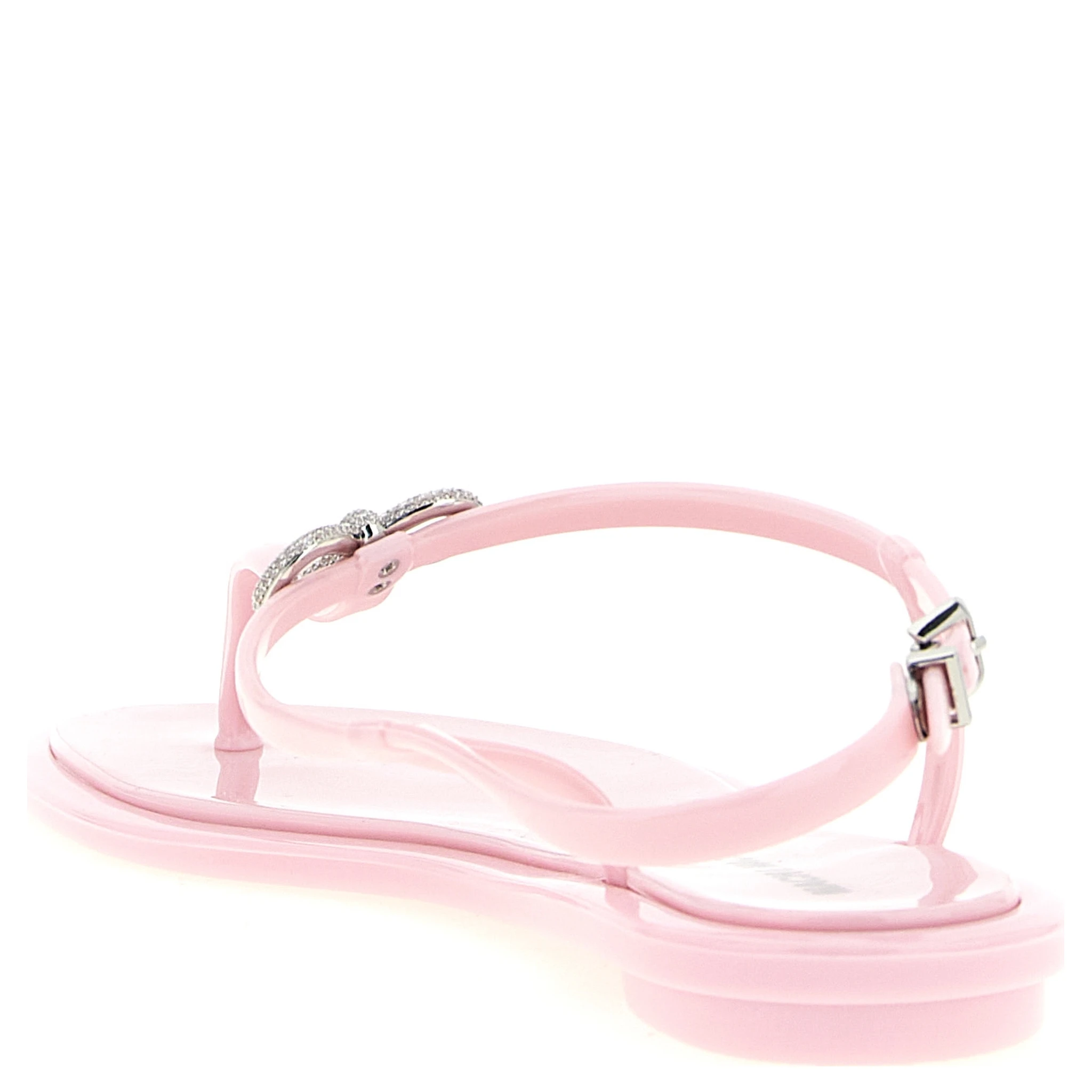Multicolor Pvc Flat Sandals