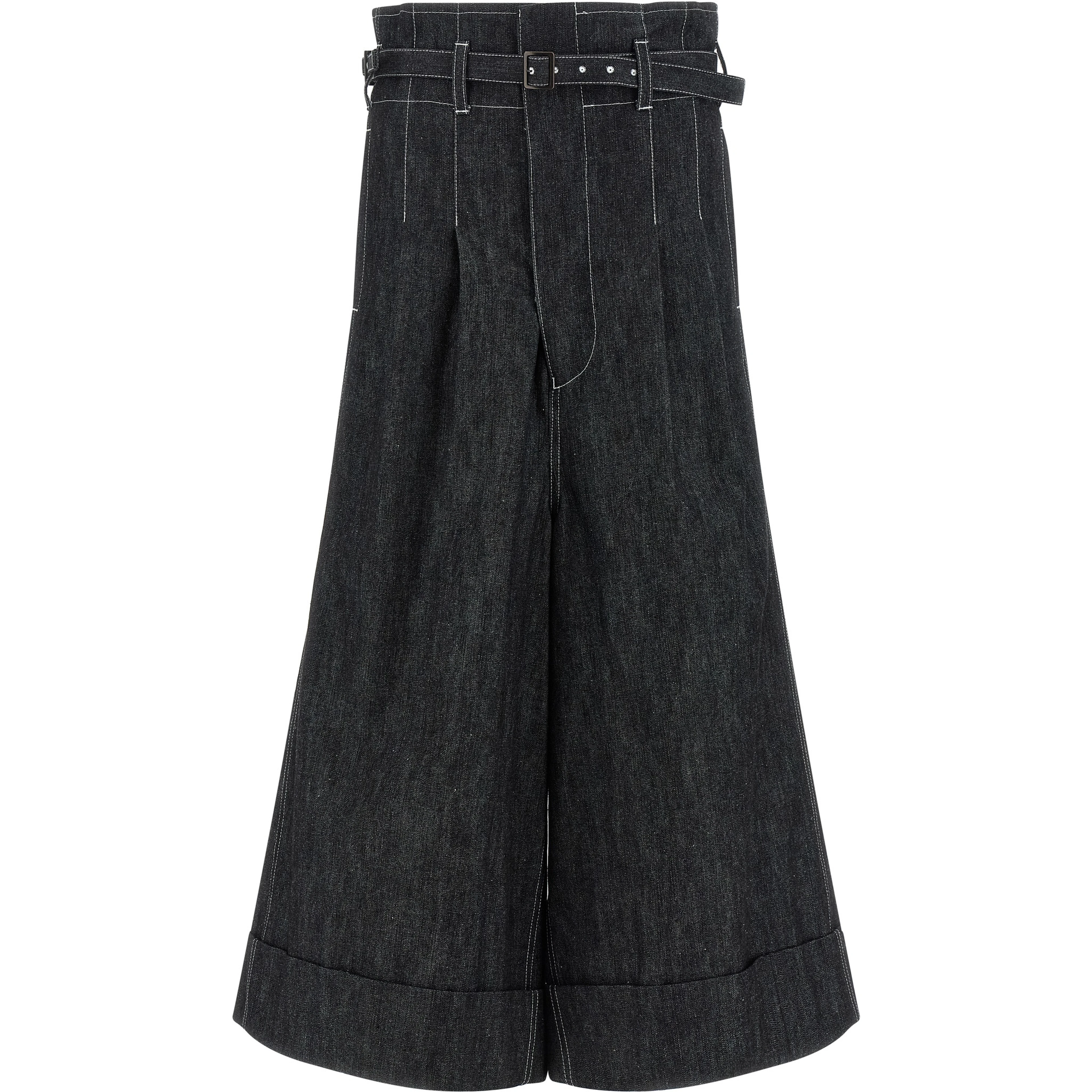 Black Cotton Bermuda Shorts