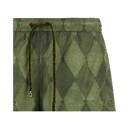 Bicolor Polyester Swim Shorts