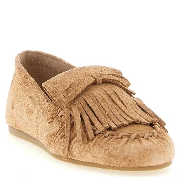 Brown Calfskin Slip-On Loafers
