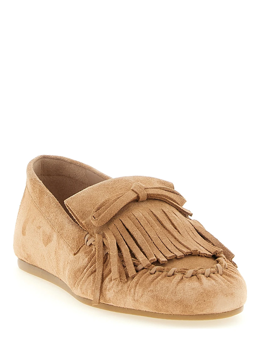 Brown Calfskin Slip-On Loafers