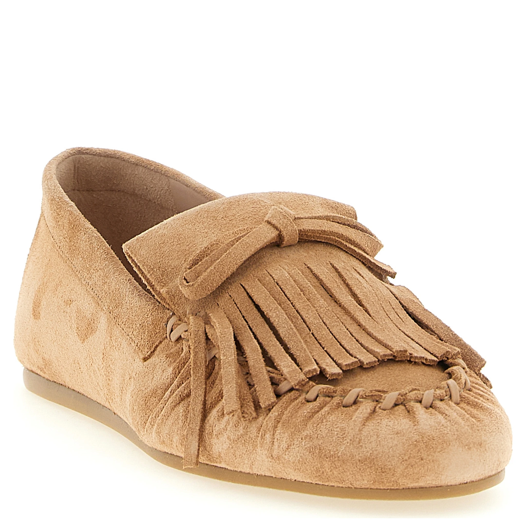 Brown Calfskin Slip-On Loafers